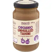 Macro Organic Unhulled Tahini Spread 375g