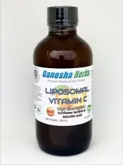LIPOSOMAL VITAMIN C LIQUID w/ SUNFLOWER LECITHIN NON GMO 4 oz. GLASS no capsules