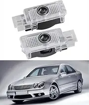 AutoQi Welcome Light for Mercedes C Class W203 S203 CLK C208 C209 CLC203 AMG LED Projector Logo Entry Lighting Laser Door Light Pack of 2