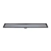 Radiant Tile Insert Linear Shower Grate 800mm (74mm outlet) Gun Metal Grey 316-G