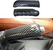 ruihe Carbon Fiber Color Parking Handbrake Hand Brake Handle Cover Trim Fit for Ford Ranger 2016 2017 2018 2019 2020 2021 2022 Accessories