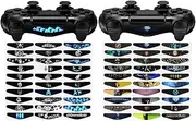 eXtremeRate 60 Pcs/Set Custom Game Light Bar Vinyl Stickers Decal for PS4 Controller, Personized Led Lightbar Cover for PS4 Slim Pro Controller Skins