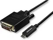 StarTech.com 6.6 ft / 2 m USB-C to DVI Cable - USB Type-C Video Adapter Cable - 1920 x 1200 - Black (CDP2DVIMM2MB) (CDP2DVI3MBNL)