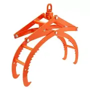 32in Log Lifting Tongs 4 Claw Timber Heavy Duty Steel Log Grapple Swivel