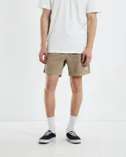 Cord Suspended Particle Shorts Tan