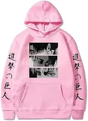 [Rcrllya] Attack on Titan Printed Sweatshirt Unisex Anime Hoodie Sweatshirt Men Women Sweater Cosplay Costume Pullover Hoded