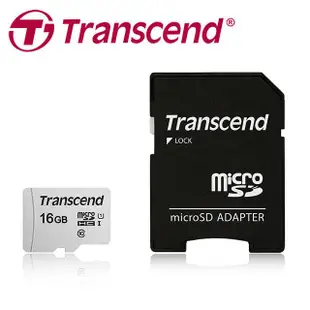 micro SDHC 16GB 16G 平廣 有轉卡版 創見 Transcend TF U1 C10 300S 記憶卡