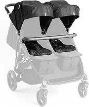 Roma Gemini 2 Colour Pack – Jet Black | Stylish Fabric Set for Double Stroller | Includes Hood & Seat Liner