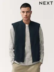 Black Canvas Worker Gilet (E66526) | $57