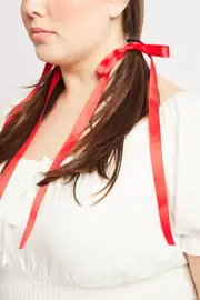 Red 2 Pack Hair Bows
