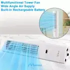 Tower Fan Bladeless USB Fan Vertical/Horizontal Air Conditioner Mini Floor Fan