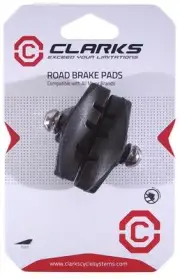 2 x CLARKS brake bike blocks for SHIMANO pad pads 50 mm rubber road inserts pair