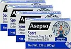 ASEPSO Antibacterial Soap Bar, Sport 4PKx 80g/2.8 oz, USA FDA REGISTERED PRODUCT