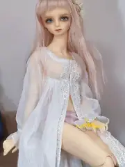 1/3SD13/16 BJD Doll Clothes Semi Transparent Chiffon Sexy Nightgown White Black
