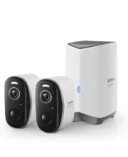 Baseus Security N1 Outdoor Camera 2K 2-Cam Kit, 210 Days Battery Life, 16TB.