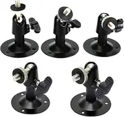 (Pack of 5) Camera Bracket Mount Black Metal Outdoor/Indoor Use Security Housing Bracket for CCTV Suvellicance System Mounting Bracket