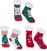[ZANDO] Fluffy Socks Christmas Socks Kids Personalised Stockings Christmas Slipper Socks Toddler Socks Baby Socks Funny Socks