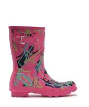 Hunter NEW Kids Disney Mary Poppins Original Bright Pink Camo Rain Boot US 6