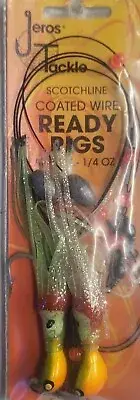 Ready Rig Egg Sinker 2 Scotchline 1/4 oz. Orange/Green Jig Head W/ Octopus Skirt