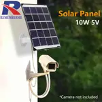 10W 5V SOLAR PANEL FOR WIRELESS OUTDOOR SECURITY CAMERA IP65