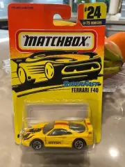 1997 MATCHBOX SUPERFAST YELLOW FERRARI F40, MBX #24/75 VHTF