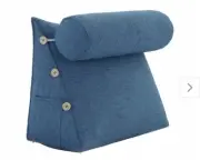 Johnear Triangle W/ Cylinder Linen Blue 60cm Cushion