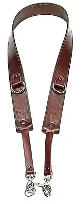 Camera Strap Dual D Ring for Flash Lens Nikon Canon DSLR Brown Handmade in USA