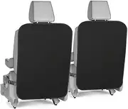 Trobo Car Kick Mats Back Seat Protector, Set of 2 X-Large Seat Back Cover for Kids, Made with Thick Waterproof Material to Fully Protect Backseat from Dirt, Mud and Scuffs Marks, Fits Most Cars