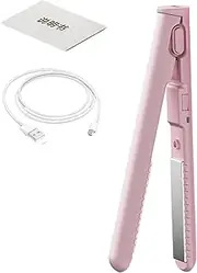 Hair Straighteners - Travel Hair Straightener | Hair Straighteners For Women | Portable Hair Straightener | Travel Flat Iron | Cordless Hair Straighteners | 2-in-1 Curling Wand & Flat Iron Hair Tool F