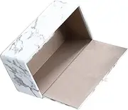 WESIEVYA Box Marble Pattern Leather Tissue Box Cover Elegant Napkin Storage Case for Home Office Living Stylish Desktop Tissue Holder Design