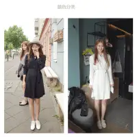 在飛比找蝦皮購物優惠-ROFI 台灣現貨💜韓系歐膩 長版襯衫裙  寬鬆條紋長裙 一
