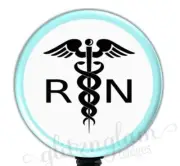 RN Retractable Badge Holder Reel, Registered Nurse Badge Reel, RN Lanyard GG1211