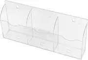 Angoily Mobile Phone Holder Wall Storage Accessories Phone Remote Holder Bedside Wall Organizer Media Controller Organizer Transparent Acrylic