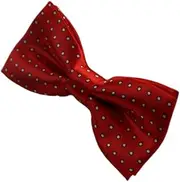 [Zasel] Boys Red With White & Black Dots Patterned Bow Tie Red, Black, White