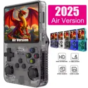 New 2025 R36S Retro Video Game Console 128GB Black Linux 3.5 Inch IPS Screen