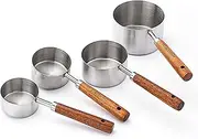 Measuring Cups Dog Food Scoop Measuring-Cup 1 Cup 1/2 Cup 1/3 Cup and 1/4 Cup Dog Spoon Stainless Steel 4pcs Food Scoop Food Spoon