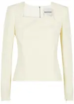 Roland Mouret Crepe top - Cream - 16 (UK16 / XL) 16 (UK16 / XL)