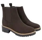 Kensie Kayla Ladies' Size 6.5, Chelsea Faux Suede Boot, Brown, New in Box