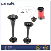 Dual Trumpet Train Air Horn Compressor Kit 12V 130DB Loud Car Truck Boat Black (for: Kia)