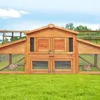 i.Pet Chicken Coop Rabbit Hutch 169cm x 52cm x 72cm Large House Outdoor Wooden