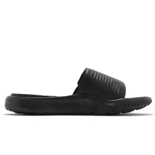 【adidas 愛迪達】拖鞋 Alphabounce Slide 2.0 黑 男鞋 女鞋 緩震 魔鬼氈 一片拖 休閒 愛迪達(GY9416)