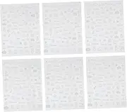 Healeved DIY Halloween Nail Stickers 6 Sheets Fingernail Decals Manicure Wraps Novel Nail Decals
