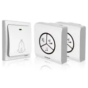 G1 Self-Power Waterproof Wireless Doorbell No Battery Home 25 Chime 1 Button 2 Receiver