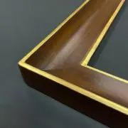 14" x 18" to 18" x 24" Cove Profile 22k Gold Leaf On Top & Lip Brown Panel