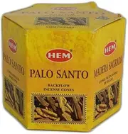 Crystal Wonderland Palo Santo 40 Backflow Incense Cones HEM