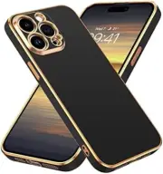 Compatible with iPhone 14 Pro Max Case, Slim Luxury Electroplated Bumper Women M