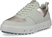 [ECCO] (エコー) Echo Women's Golf Street 720 Genuine Leather Women's Goretex Waterproof Golf Shoes EU39 Golf Shoes, Gold Metallic/Matcha, 24.5 cm 3E