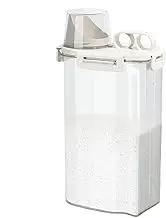 Dry Food Dispenser - Airtight Food Storage Containers, Kitchen Sealable Jar | Transparent Cereal Dispenser | Thick Canister with Measurement Cup, Rice and Beans Holder for Dry Ingredients, Grains