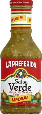 La Preferida Medium Salsa Verde 16.4 oz (Pack of 12)