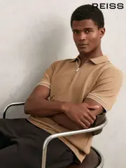 Reiss Camel Zain Polo Shirt (W46549) | $155